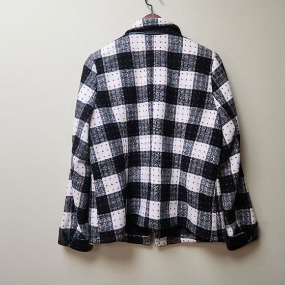 Vintage plaid faux leather jacket / M - Picture 6 of 6